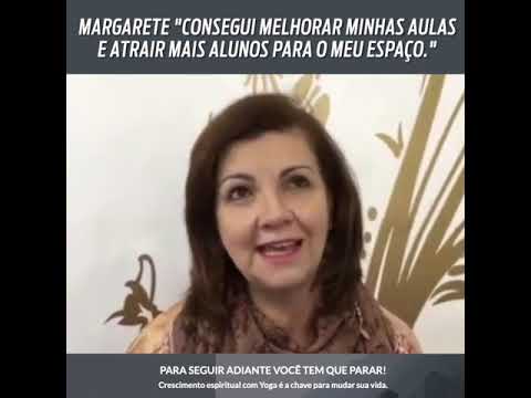 Margarete, professora de yoga e aluna do Yoga em Essência